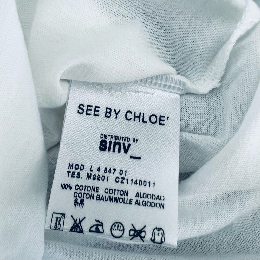 See by Chloe White Sleeveless/Tank Shirt Top size 38 USA 2 Small - Picture 14 of 16